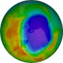 Antarctic ozone map for 2024-10-14